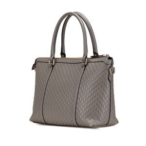 Gucci Shoulder Bag Gray Tote Leather ssima
